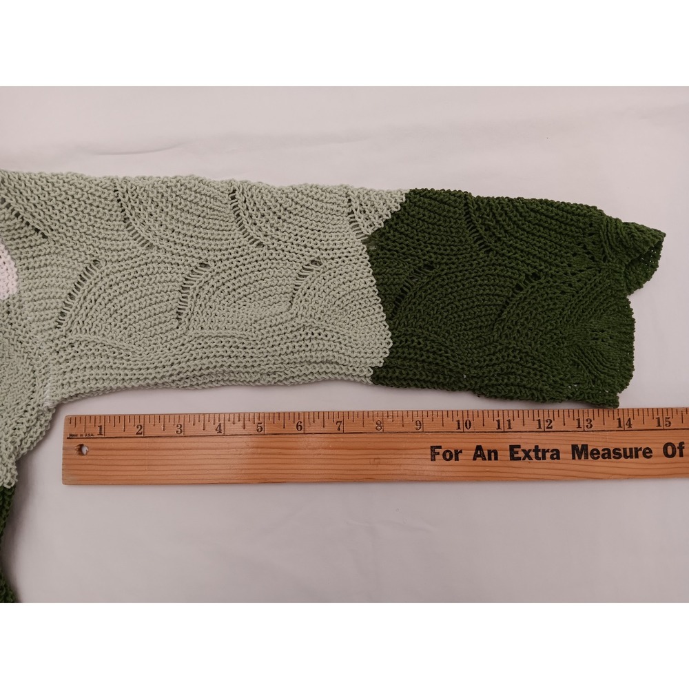 Mi Ami for Francescas Ombre Leaf Knit Crop Sweater Cream Green Size S - Picture 12 of 12